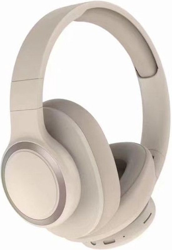 Bluetooth On-Ear Koptelefoon – Draadloos – HD Stereo – Microfoon – Geschikt voor iPhone/Samsung/Huawei/iPad/TV – Beige-Koptelefoon-Ilumina Benelux