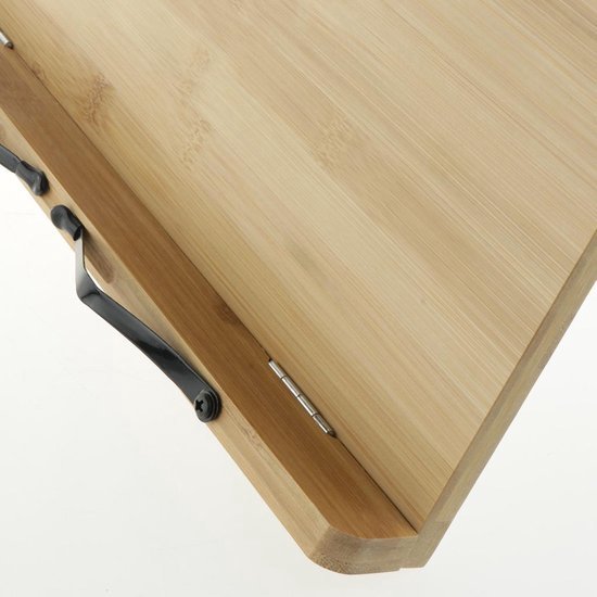 Boekenstandaard bamboe – Verstelbaar 5 posities – Tablethouder & kookboekhouder – Inklapbaar – 33,5x24 cm – Hout-Kookboekstandaard-Ilumina Benelux