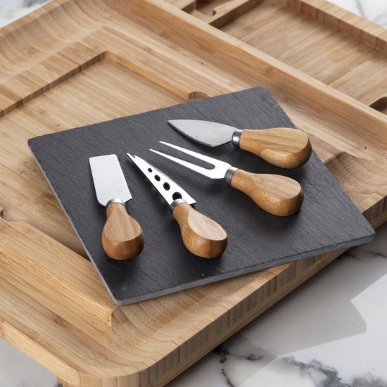 Borrelplank hout – Tapasplank serveerplank – Hapjesplank – Voor borrelpakket – Rechthoekig – Naturel-Ilumina Benelux