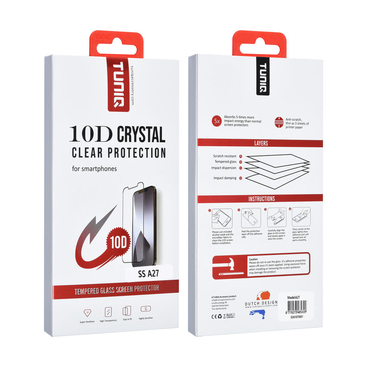 TUNIQ Samsung Galaxy A27 Screenprotector - 10D Full coverage Screenprotector - Zwarte Rand-Screenprotectors-Ilumina Benelux