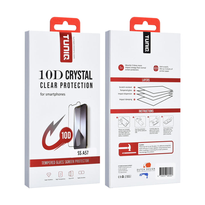 TUNIQ Samsung Galaxy A57 Screenprotector - 10D Full coverage Screenprotector - Zwarte Rand-Screenprotectors-Ilumina Benelux