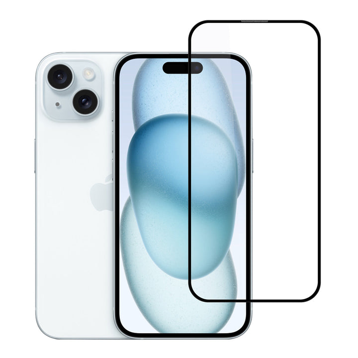 TUNIQ iPhone 15 Screenprotector - 10D Full coverage Screenprotector - Zwarte Rand-Screenprotectors-Ilumina Benelux