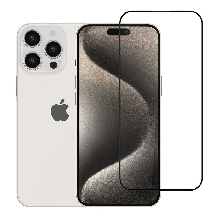 TUNIQ iPhone 16 Pro Max 10D Full coverage Screenprotector - Zwarte Rand-Screenprotectors-Ilumina Benelux