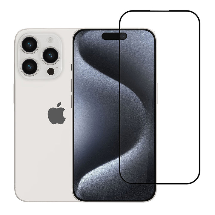 TUNIQ iPhone 16 Pro 10D Full coverage Screenprotector - Zwarte Rand-Screenprotectors-Ilumina Benelux