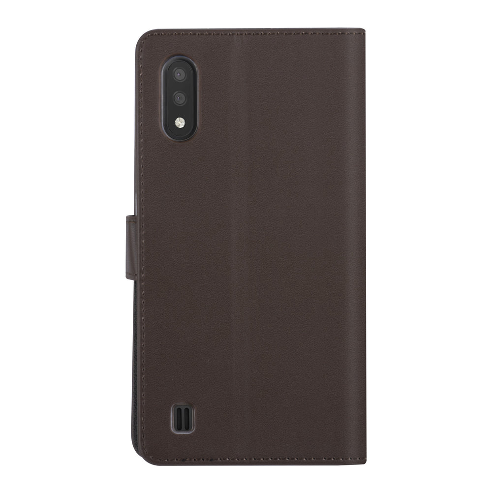 Bruin hoesje Samsung Galaxy A01 - Book Case - Kaarthouder (A015F)-Hoesjes-Ilumina Benelux