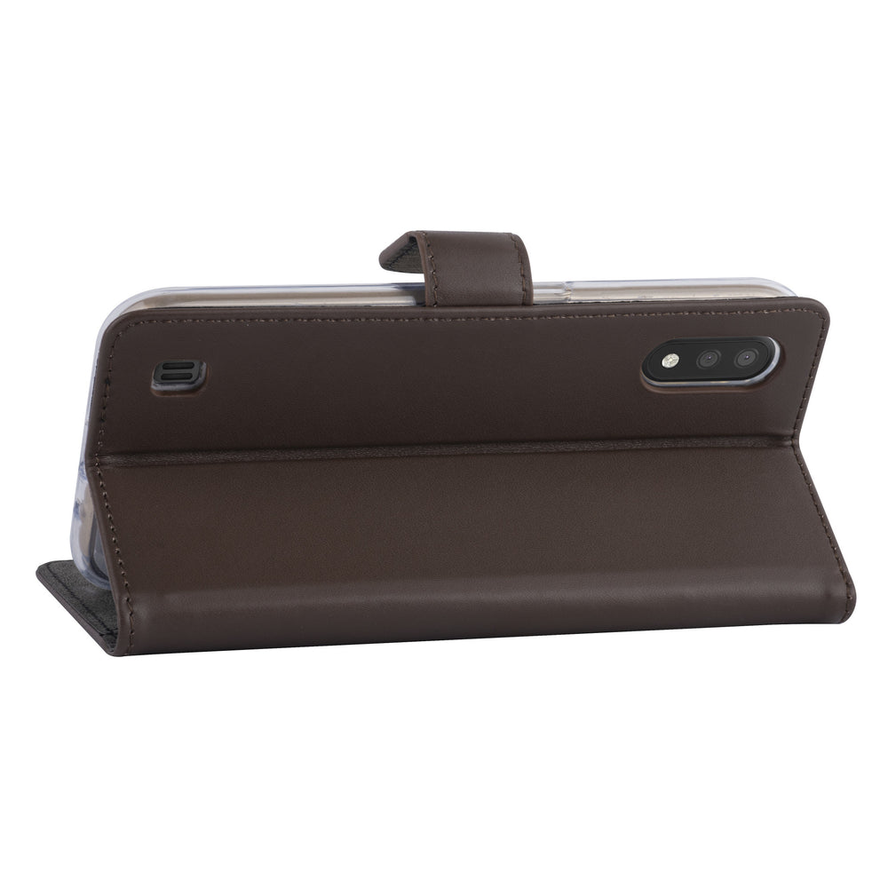 Bruin hoesje Samsung Galaxy A01 - Book Case - Kaarthouder (A015F)-Hoesjes-Ilumina Benelux