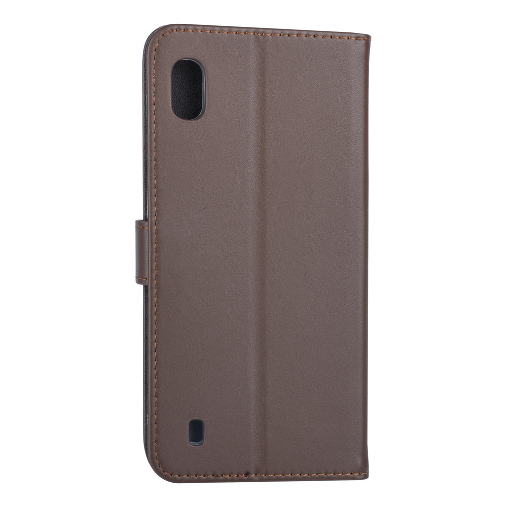 Bruin hoesje Samsung Galaxy A10 (2019) Book Case - Pasjeshouder - Magneetsluiting (A105F)-Hoesjes-Ilumina Benelux