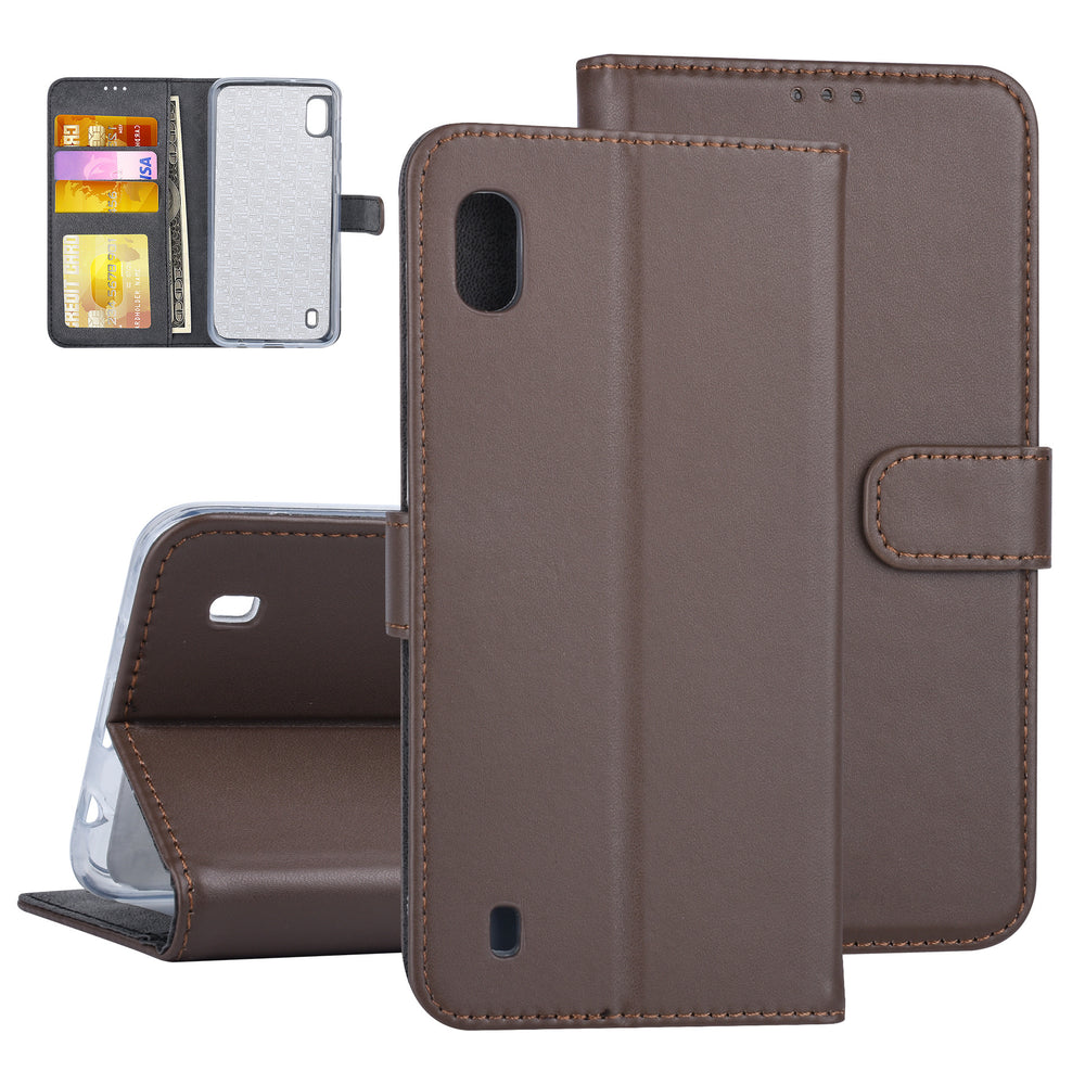 Bruin hoesje Samsung Galaxy A10 (2019) Book Case - Pasjeshouder - Magneetsluiting (A105F)-Hoesjes-Ilumina Benelux