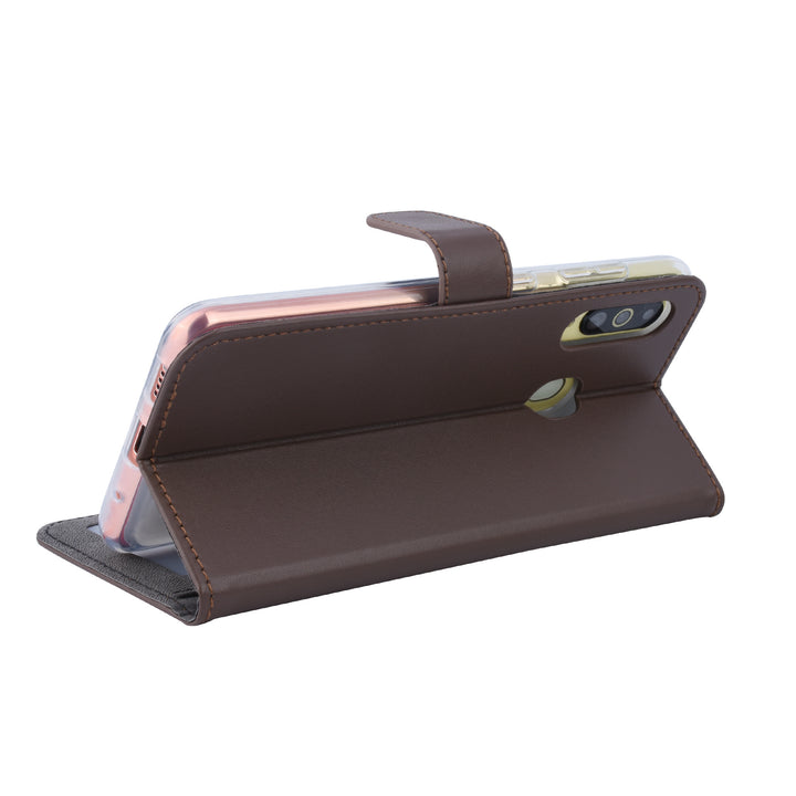 Bruin hoesje Samsung Galaxy A60 - Book Case - Pasjeshouder - Magneetsluiting (A606F)-Hoesjes-Ilumina Benelux