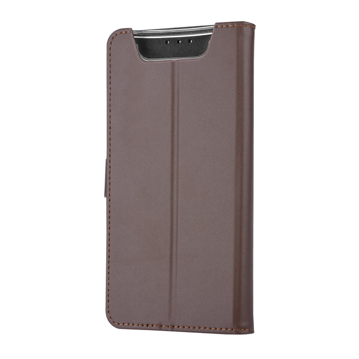 Bruin hoesje Samsung Galaxy A80 - Book Case - Pasjeshouder - Magneetsluiting (A805F)-Hoesjes-Ilumina Benelux