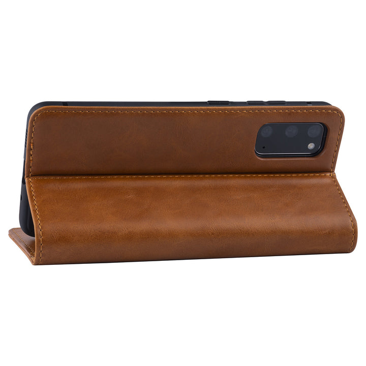 Bruin hoesje Samsung Galaxy S20 - Book Case - PU leather-Hoesjes-Ilumina Benelux