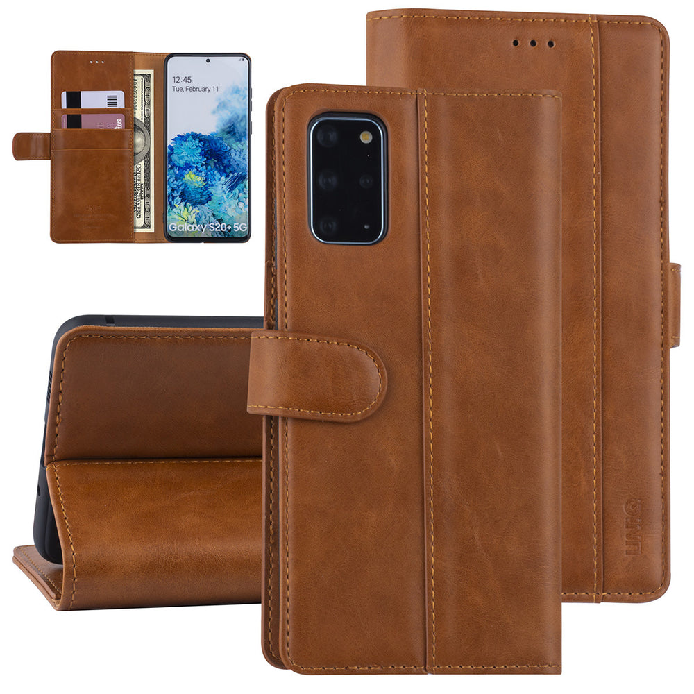 Bruin hoesje Samsung Galaxy S20 Plus - Book Case - PU leather-Hoesjes-Ilumina Benelux