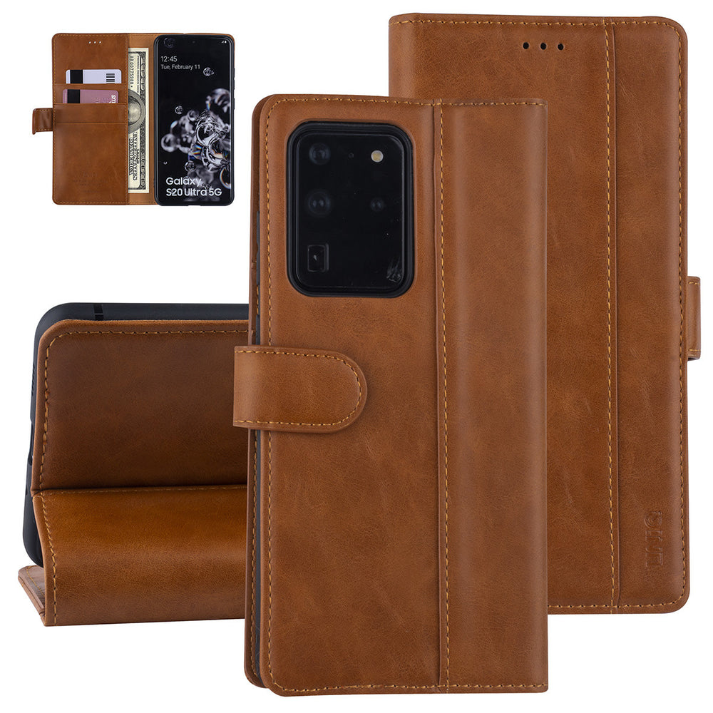 Bruin hoesje Samsung Galaxy S20 Ultra - Book Case - PU leather-Hoesjes-Ilumina Benelux
