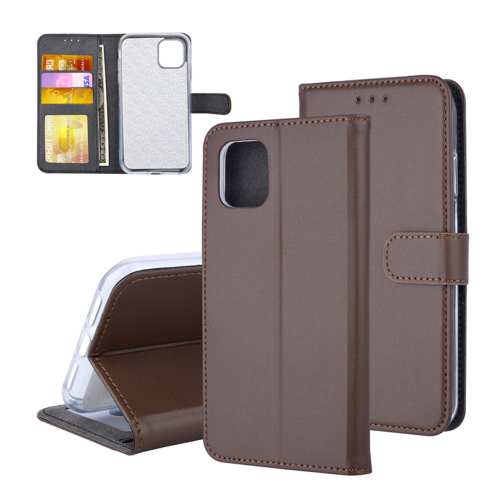 Bruin hoesje iPhone 11 - Book Case - Pasjeshouder - Magneetsluiting-Hoesjes-Ilumina Benelux