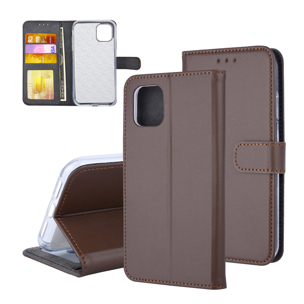 Bruin hoesje iPhone 11 Pro Max - Book Case - Pasjeshouder - Magneetsluiting-Hoesjes-Ilumina Benelux