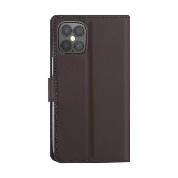 Bruin hoesje iPhone 12 Pro Max - Book Case - Kaarthouder-Hoesjes-Ilumina Benelux