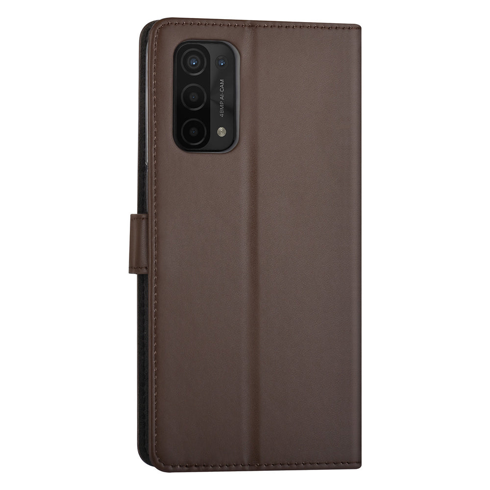 Bruin hoesje voor Oppo A54 5G & Oppo A74 5G - Book Case - Pasjeshouder - Magneetsluiting-Hoesjes-Ilumina Benelux