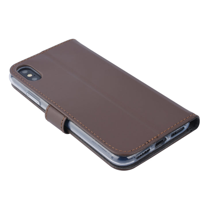 Bruin hoesje voor de iPhone X-Xs - Book Case - Pasjeshouder - Magneetsluiting-Hoesjes-Ilumina Benelux