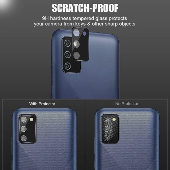 Samsung Galaxy A02s – Camera Lens & Full Screenprotector 4-Pack-Ilumina Benelux