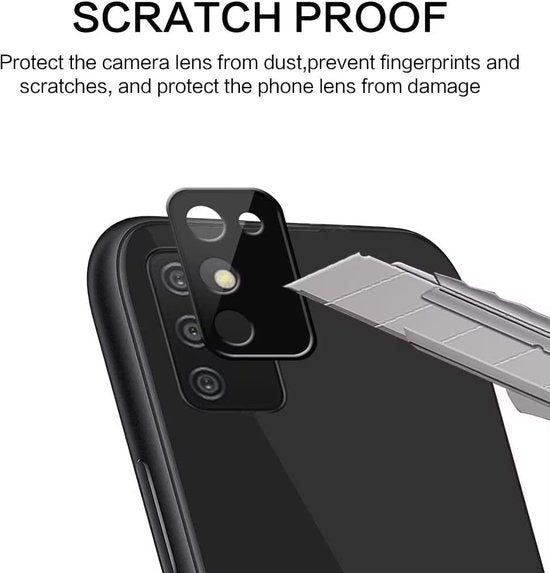 Camera Lens Protector – Samsung Galaxy A02s/A03s – 5x – Gehard Glas – Zwart-Ilumina Benelux