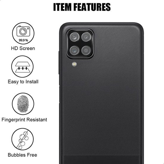 Camera Lens Protector – Samsung Galaxy A12 5G – 9H Gehard Glas – Anti-kras – 3-Pack-Ilumina Benelux