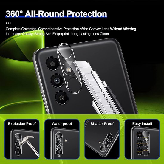 Camera Lens Protector – Samsung Galaxy A14 4G – 9H Gehard Glas – Anti-kras – 2-Pack-Ilumina Benelux