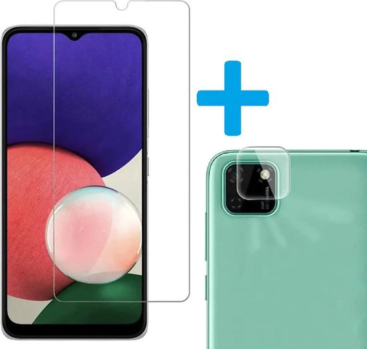 Samsung Galaxy A22 4G – Camera Lens & Screenprotector 9H Gehard Glas – 2-Pack-Ilumina Benelux