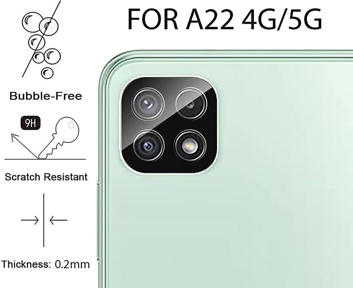 Camera Lens Protector – Samsung Galaxy A22 4G/5G – 2 Pack – 2.5D Gehard Glas – Anti-kras-Ilumina Benelux