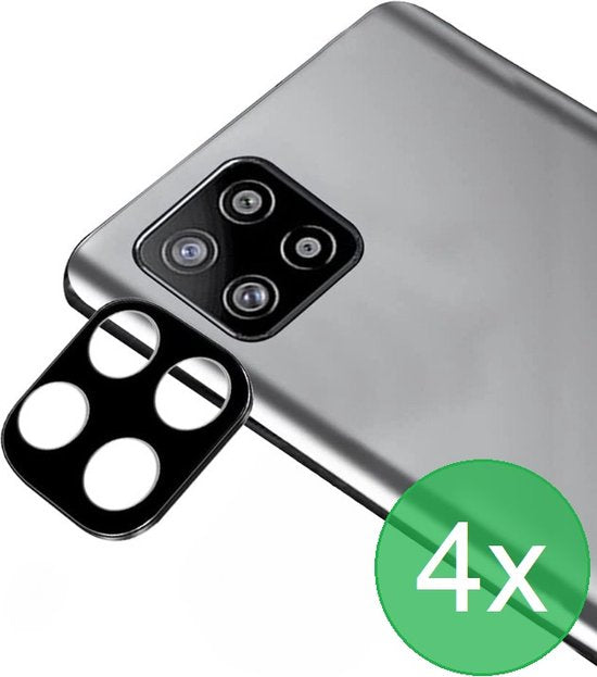 Camera Lens Protector – Samsung Galaxy A22 5G – 4-Pack – Gehard Glas – Zwart-Ilumina Benelux