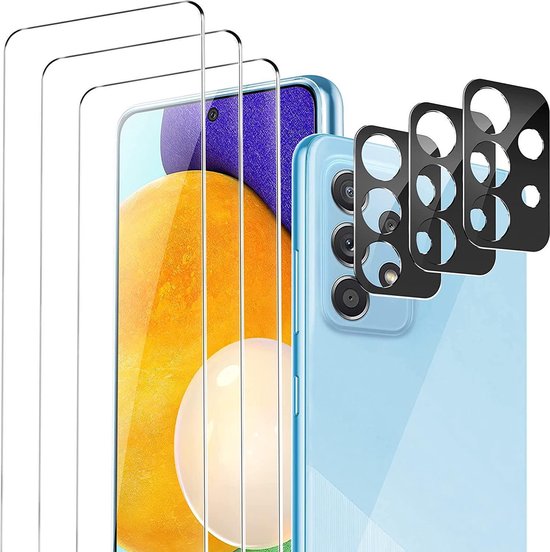 Samsung Galaxy A52 4G/5G Camera Lens & Screenprotector 9H Gehard Glas – 6-Pack-Ilumina Benelux