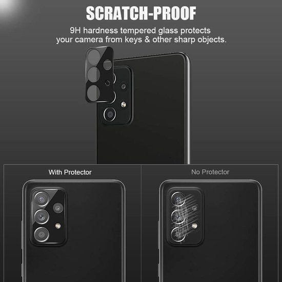 Camera Lens Protector – Samsung Galaxy A52 4G/5G & A52s A528 – 9H Gehard Glas – Anti-kras – Tempered Glas – 1-Pack-Ilumina Benelux