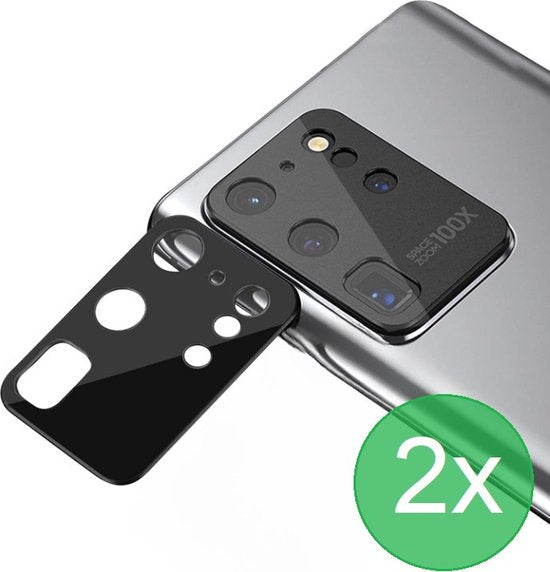 Camera Lens Protector – Samsung Galaxy S20 Ultra – 2-Pack – Gehard Glas – Zwart-Ilumina Benelux