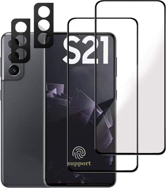 Samsung Galaxy S21 – 9H Gehard Glas Screenprotector & Camera Lens Protector – 4-Pack-Ilumina Benelux