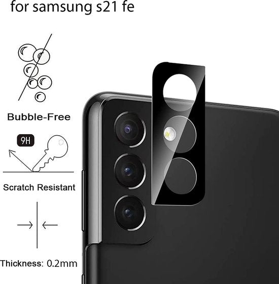 Camera Lens Protector – Samsung Galaxy S21 FE – 9H Gehard Glas – Anti-kras – 3-Pack-Ilumina Benelux