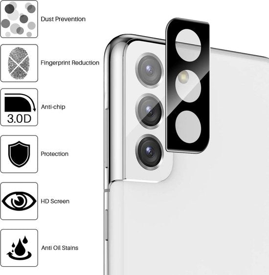 Camera Lens Protector – Samsung Galaxy S21 Plus – Gehard Glas HD – Anti-kras-Ilumina Benelux