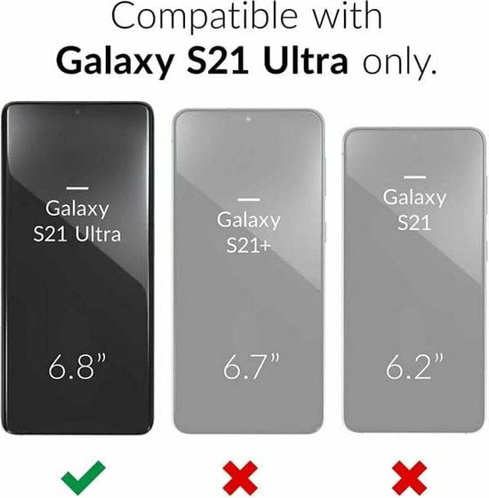 Camera Lens Protector – Samsung Galaxy S21 Ultra – 2x Gehard Glas – Anti-kras – Zwart-Ilumina Benelux