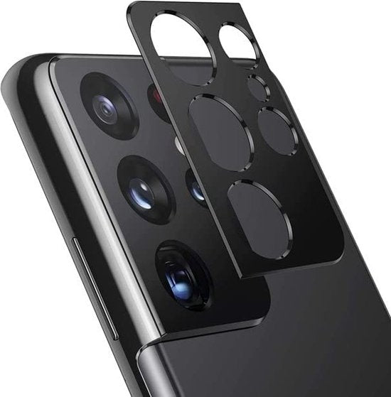 Camera Lens Protector – Samsung Galaxy S21 Ultra – 4x Beschermglas – Gehard Glas – Zwart-Ilumina Benelux