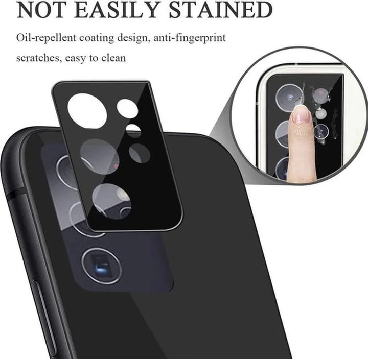 Camera Lens Protector – Samsung Galaxy S21 Ultra – 5-Pack – Gehard Glas – Anti-kras – Zwart-Ilumina Benelux