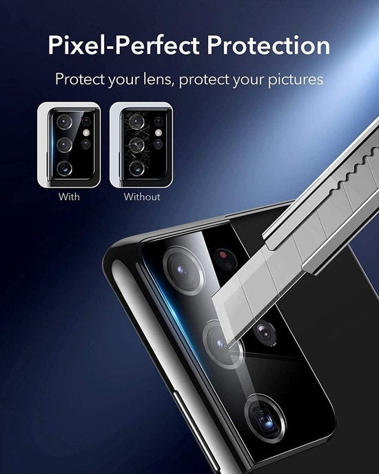 Camera Lens Protector – Samsung Galaxy S21 Ultra – 9H Gehard Glas – Anti-kras – 2-Pack-Ilumina Benelux