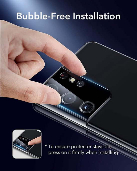 Camera Lens Protector – Samsung Galaxy S21 Ultra – 9H Gehard Glas – Anti-kras – 2-Pack-Ilumina Benelux