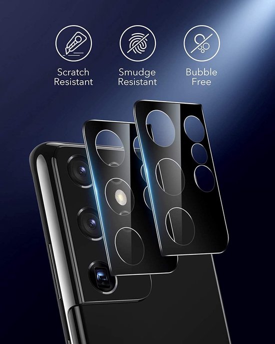 Camera Lens Protector – Samsung Galaxy S21 Ultra – 9H Gehard Glas – Anti-kras – 2-Pack-Ilumina Benelux