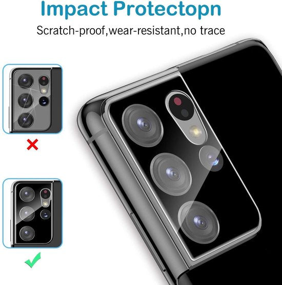 Camera Lens Protector – Samsung Galaxy S21 Ultra – Gehard Glas HD – Anti-kras-Ilumina Benelux