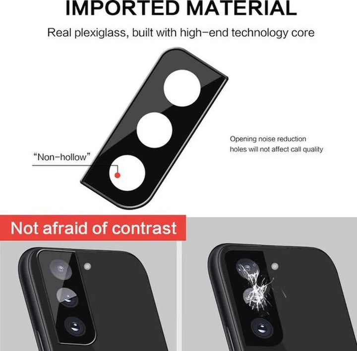 Camera Lens Protector – Samsung Galaxy S22 – 3-Pack – Gehard Glas – Anti-kras – Zwart-Ilumina Benelux