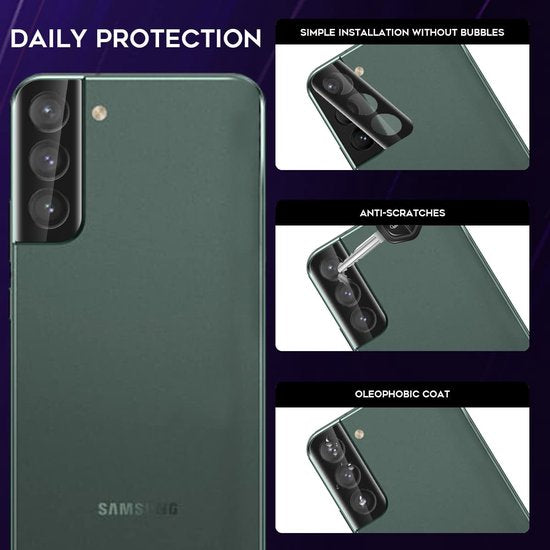 Camera Lens Protector – Samsung Galaxy S22 Plus – 9H Gehard Glas – Anti-kras – 3-Pack-Ilumina Benelux
