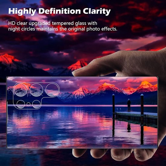 Camera Lens Protector – Samsung Galaxy S22 Ultra – 9H Gehard Glas – Anti Kras – 1-Pack-Ilumina Benelux