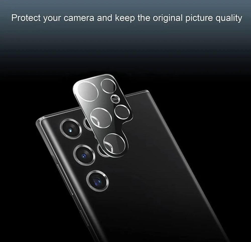 Camera Lens Protector – Samsung Galaxy S22 Ultra – Gehard Glas – Anti-kras – Zwart-Ilumina Benelux