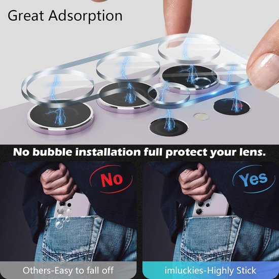 Camera Lens Protector – Samsung Galaxy S23 Ultra – 9H Gehard Glas – Anti-kras – 1-Pack-Ilumina Benelux