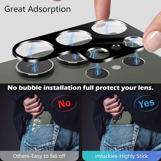 Camera Lens Protector – Samsung Galaxy S23 Ultra – 9H Gehard Glas – Anti-kras – 3-Pack-Ilumina Benelux