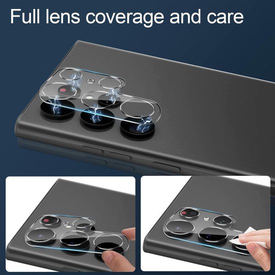 Camera Lens Protector – Samsung Galaxy S23 Ultra – 9H Gehard Glas – Anti-kras – 3-Pack-Ilumina Benelux