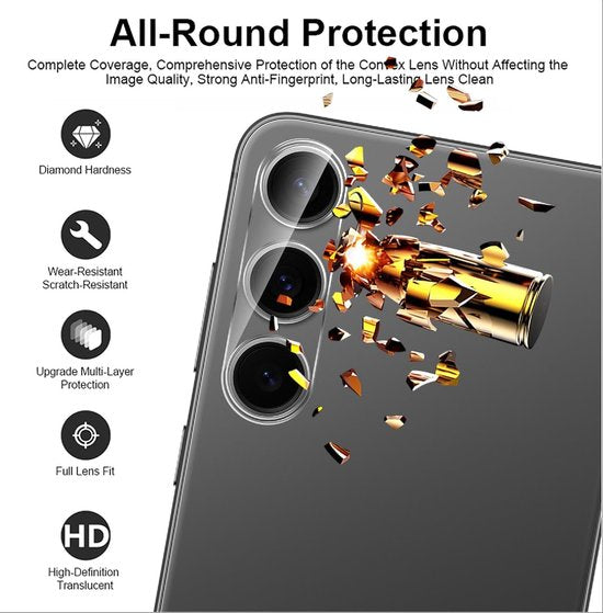 Samsung Galaxy S24 Plus – 9H Gehard Glas – Camera Lens & Screenprotector 2-Pack-Ilumina Benelux